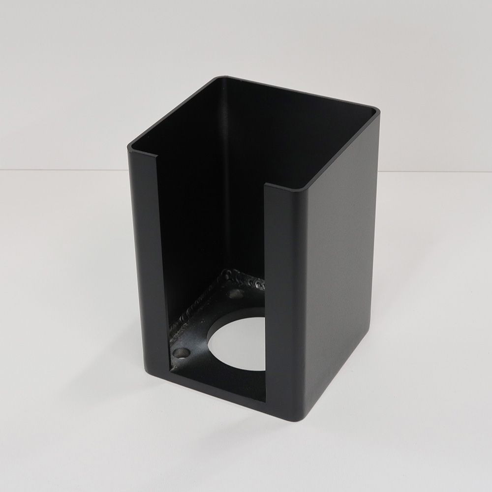 Montagefuß (blind) Schwarz eloxiert Inkl. Schrauben