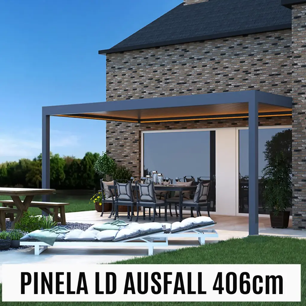 94. Pinela Lamellendach 300x406 Anthrazit (1. Wandmontage)