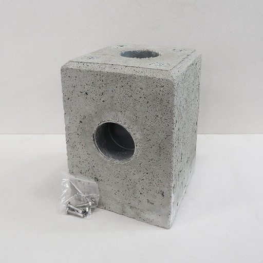 Betonsockel Regenwasserabfluss mit Schrauben