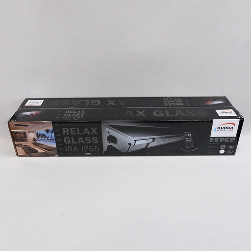 Heizstrahler Burda Relax Glas 1800W Schwarz/silber